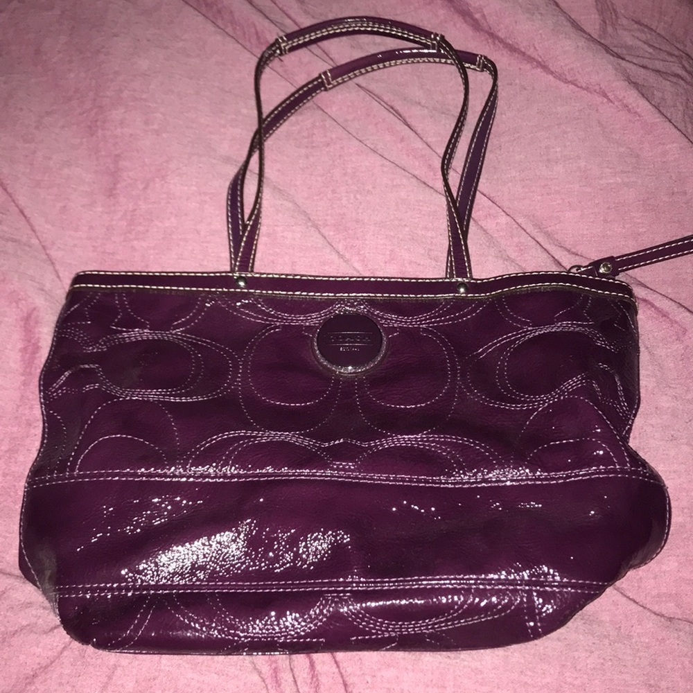 Authentic leather Coach purse